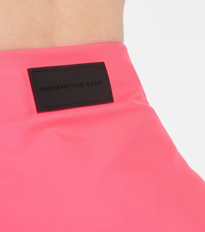 Shop Christopher Kane High-rise Bikini Bottoms In Pink