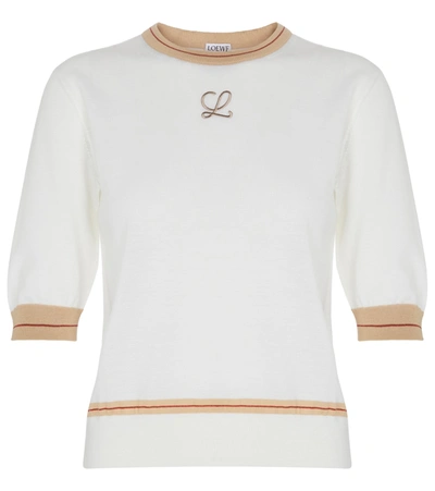 Shop Loewe Wool Sweater In White