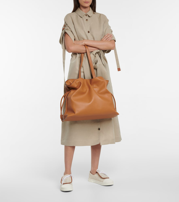 Loewe Flamenco Xl Leather Shoulder Bag In Brown | ModeSens