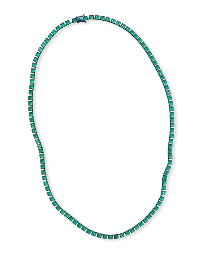 Shop Nakard Small Tile Opera Necklace In Green Onyx