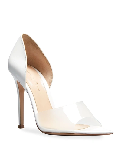 Shop Gianvito Rossi Bree 105mm Pexi Peep-toe D'orsay High-heel Sandals In White White