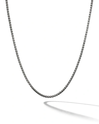 Shop David Yurman Men's Box Chain Necklace In Silver, 1.7mm, 22"l