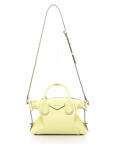 Shop Givenchy Small Antigona Soft Satchel Bag In Calfskin In 725 Acid Yellow