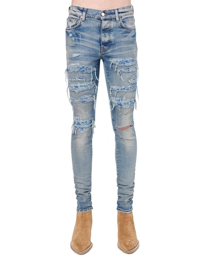 Shop Amiri Men's Pajama Thrasher Skinny Jeans In Clay Indig
