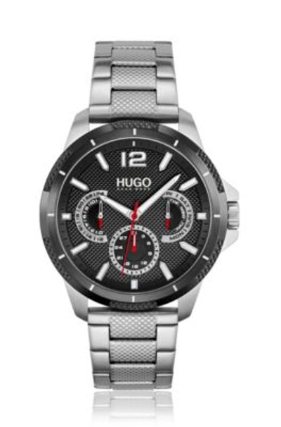 Shop Hugo Boss - Link Bracelet Watch With Textured Contrasts In Assorted-pre-pack