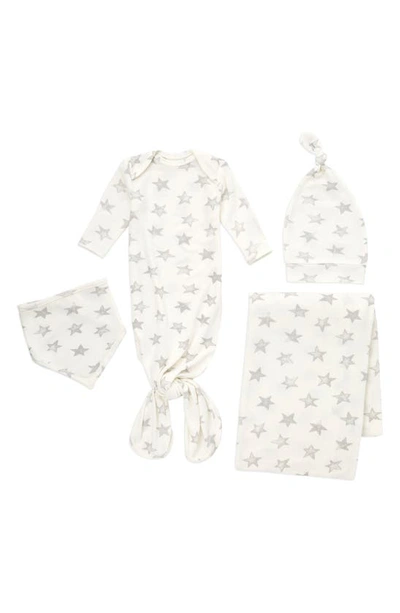 Shop Aden + Anais Snuggle Knit Newborn Gift Set In Grey Star