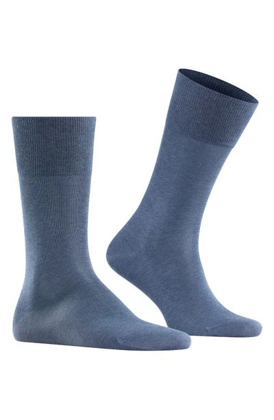 Shop Falke Tiago Cotton Dress Socks In Jeans