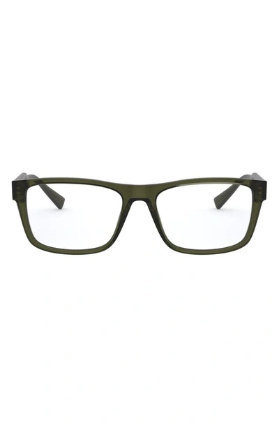 Shop Versace 55mm Optical Glasses In Transparent Green