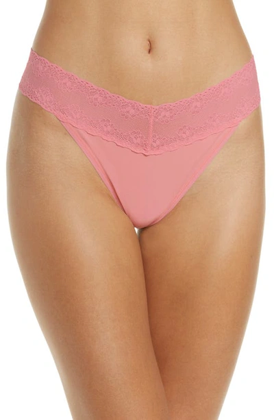Shop Natori Bliss Perfection Thong In Pink Icing