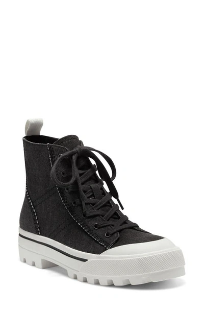 Shop Lucky Brand Eisley Lace-up High Top Sneaker In Black