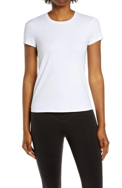 Shop Alo Yoga Soft Finesse Jersey T-shirt In White