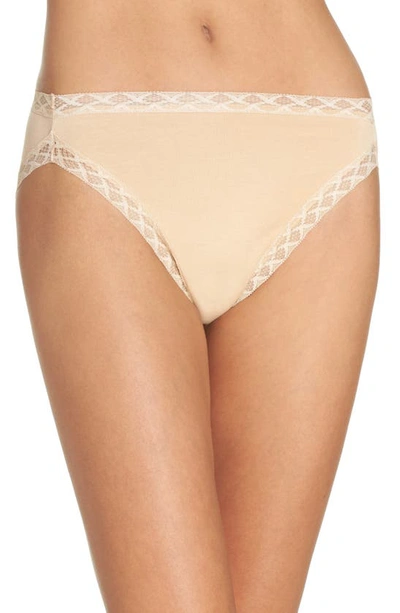 Shop Natori Bliss Cotton French Cut Briefs In Cosmetic