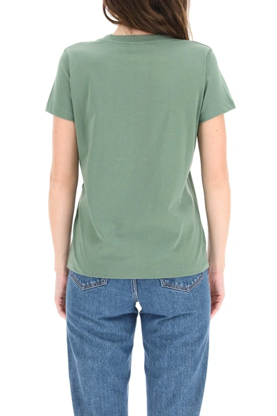 Shop A.p.c. Item 001 Logo Print T-shirt In Khaki