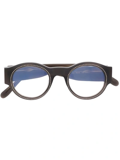 Shop Marni Eyewear Round Frame Glasses In Black