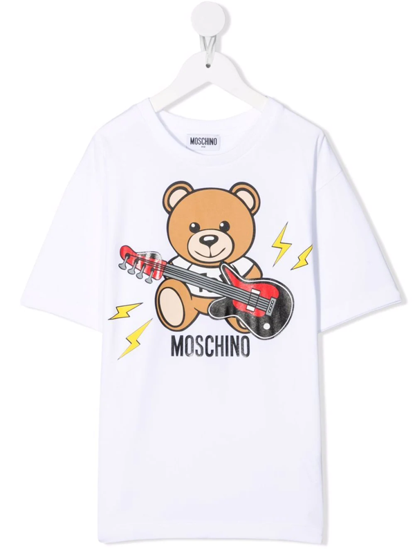 Moschino Kids motif-print T-shirt - White