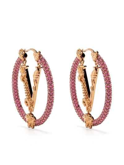 VIRTUS CRYSTAL-HOOP EARRINGS