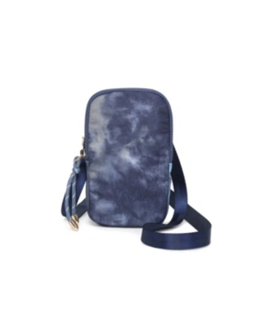 Shop Urban Expressions Tess Cell Phone Bag In Blue Tie Dye