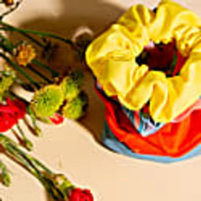 Aulala Paris Surprise Bag Of 3 Hair Scrunchies - 3 Solid-colored