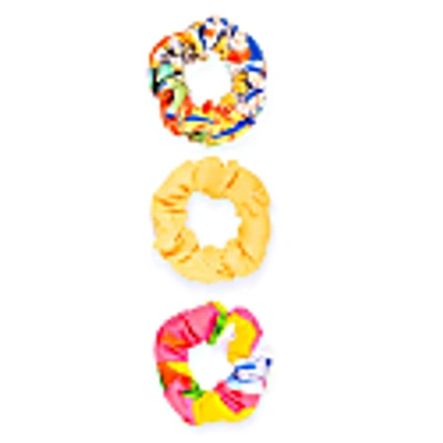 Aulala Paris Surprise Bag Of 3 Hair Scrunchies - 2 Patterned & 1 Solid Colored