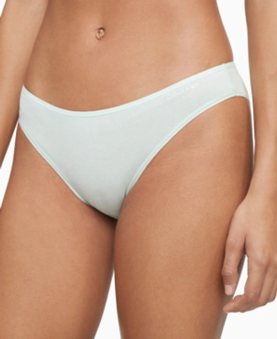 Shop Calvin Klein Cotton Form Bikini Underwear Qd3644 In Aqua Luster