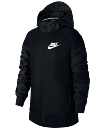 Shop Nike Sportswear Windrunner Boys' Jacket In Black