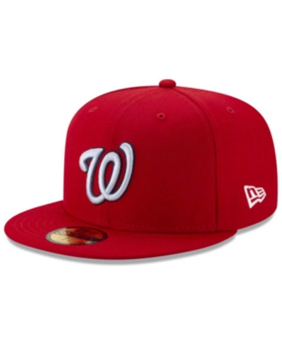 Shop New Era Washington Nationals 2021 Father's Day 59fifty Cap In Red