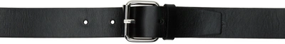 Shop 032c Black Double Buckle Leather Belt