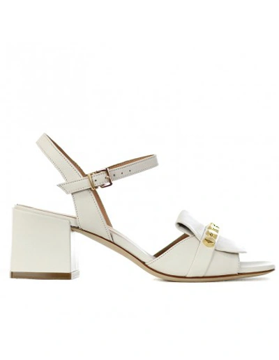 Shop Gianmarco Sorelli Sandal With Studs In White