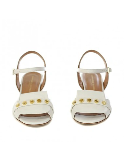 Shop Gianmarco Sorelli Sandal With Studs In White