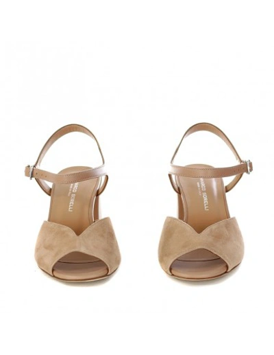 Shop Gianmarco Sorelli Sandal With Ankle Strap In Brown