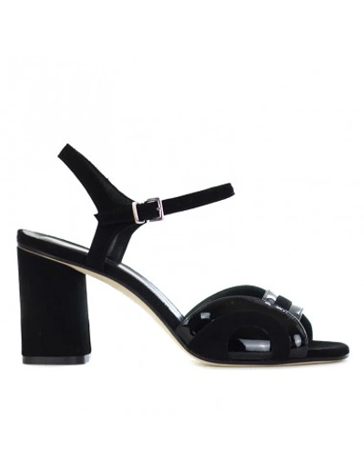Shop Gianmarco Sorelli Sandal With Ankle Strap In Black