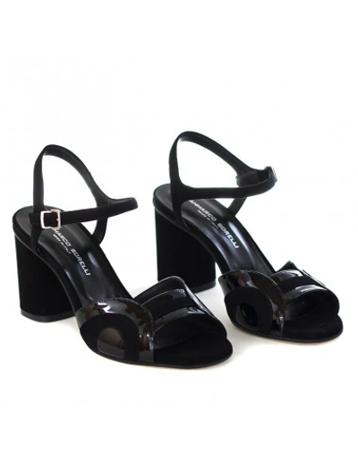 Shop Gianmarco Sorelli Sandal With Ankle Strap In Black