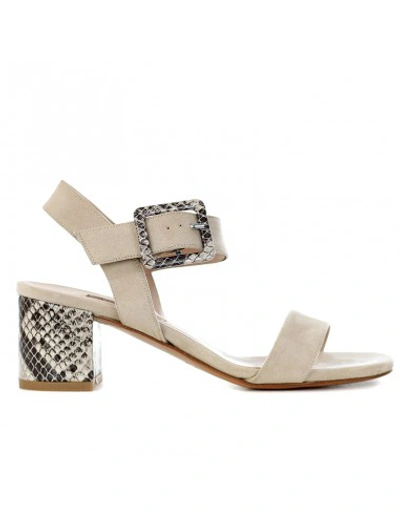 Shop Albano Sandals With Ankle Strap In Beige