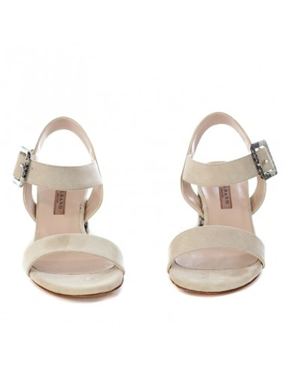 Shop Albano Sandals With Ankle Strap In Beige