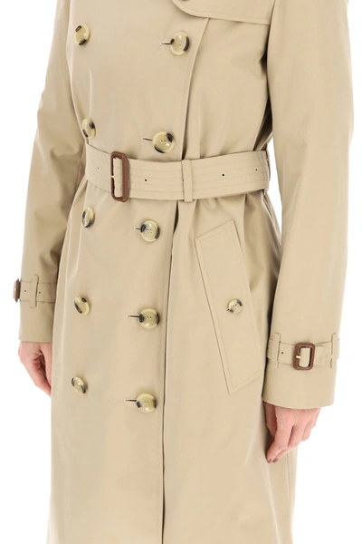 Shop Burberry Kensington Trench In Brown