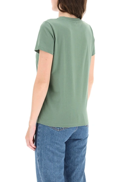 Shop A.p.c. Item 001 Logo Print T-shirt In Khaki