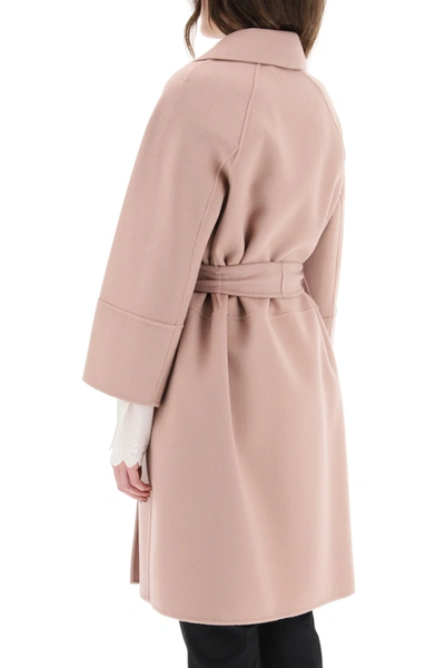 Shop Max Mara Arona Wool Coat In Pink