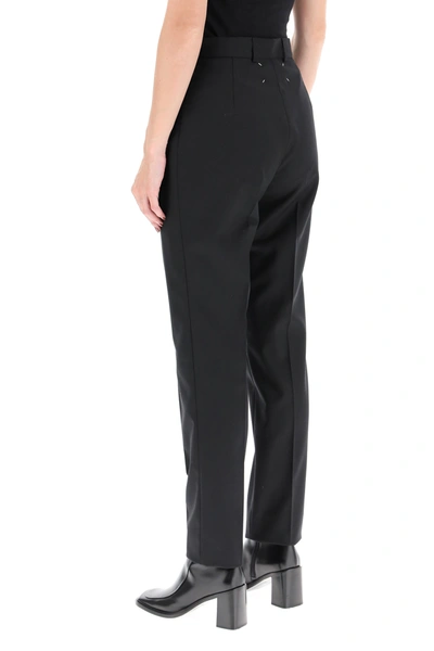 Shop Maison Margiela Icons Trousers In Black