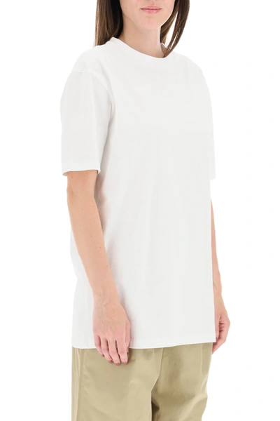 Shop Loewe Anagram Embroidery T-shirt In White