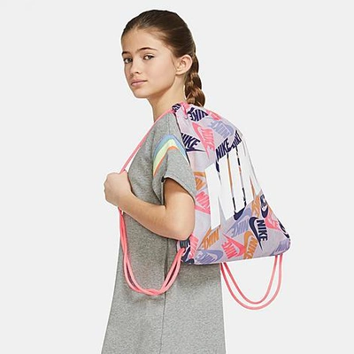 Shop Nike Kids' Allover Print Gym Sack In Pink
