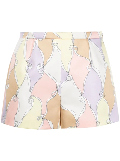 Shop Emilio Pucci Losanghe Print Shorts In 紫色