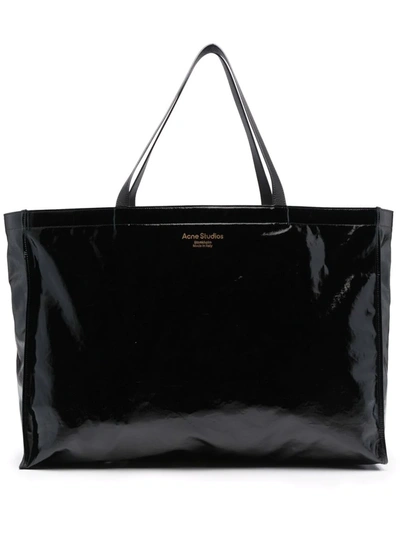 Shop Acne Studios Oilcloth Tote Bag In 黑色
