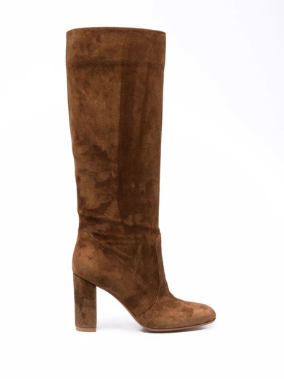 Shop Gianvito Rossi Glen 85mm Knee-length Boots In Brown