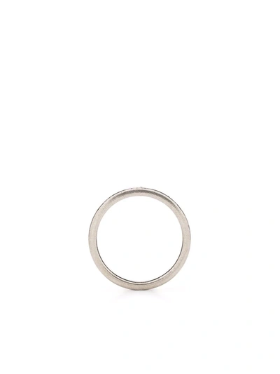 Shop Maison Margiela Engraved Number Single Earring In 银色