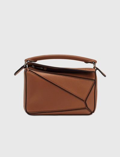 Shop Loewe Mini Puzzle Bag In Brown