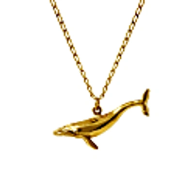 Lee Renee Blue Whale Necklace - Gold In Whale