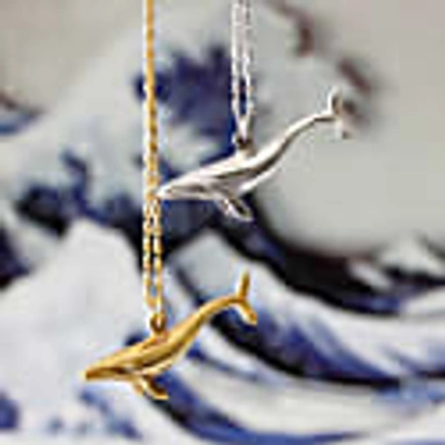 Lee Renee Blue Whale Necklace - Gold In Whale