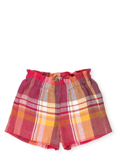 Shop Il Gufo Check Shorts In Pitaya
