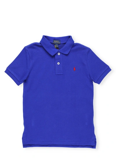 Shop Ralph Lauren Logo Polo Shirt In Heritage Royal/c3870