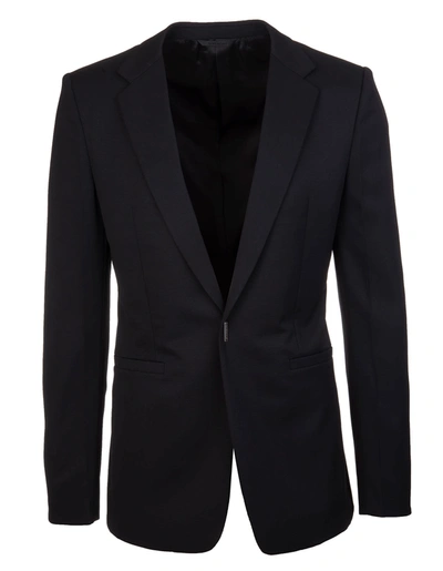 Shop Givenchy Man Black Wool Blazer With Metal Detail